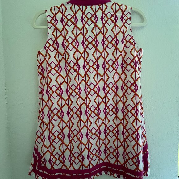 Crown & Ivy Pink Geometric Print Sleeveless Tunic Cover-Up - Picture 4 of 8